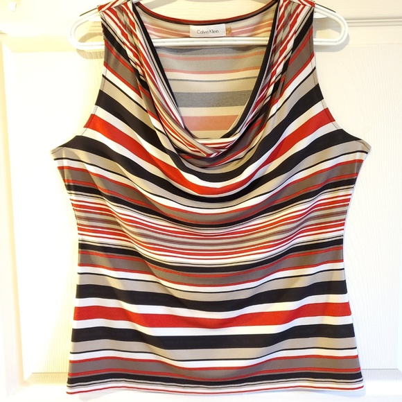 Calvin Klein Cowl Sleeveless Top - L - Picture 1 of 7